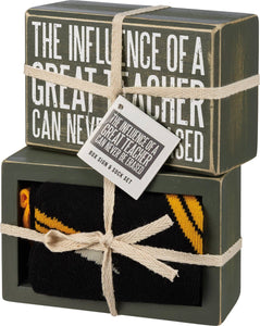 Box Sign And Sock Set - Influence Of A Great Teacher