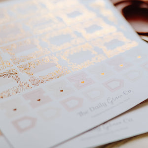 Bible Tabs - Gold Foil  - Dusty Pink