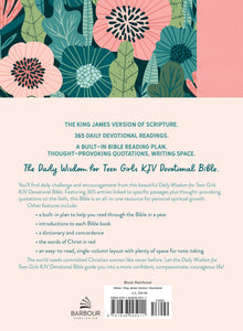 Daily Wisdom for Teen Girls KJV Devotional Bible [Blush Rain