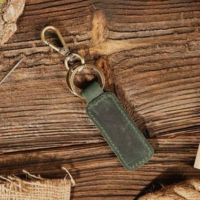Leather Key Chain - Green